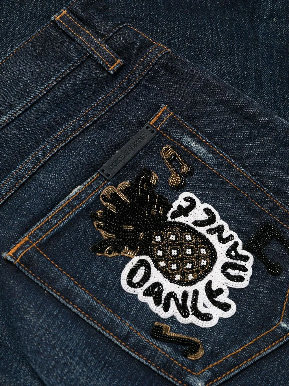 rear logo-patch detail  jeans - 7