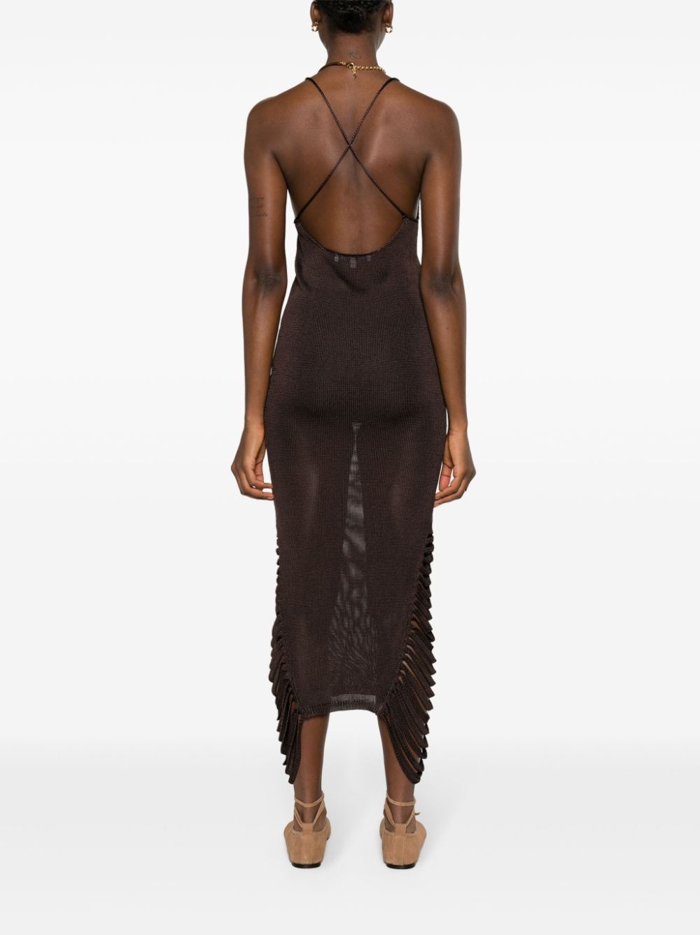 Stalacite slip midi dress - 4