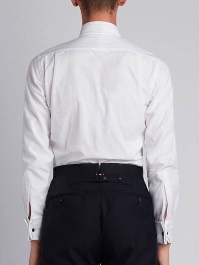 Thom Browne White Solid Poplin Classic Tuxedo Shirt outlook