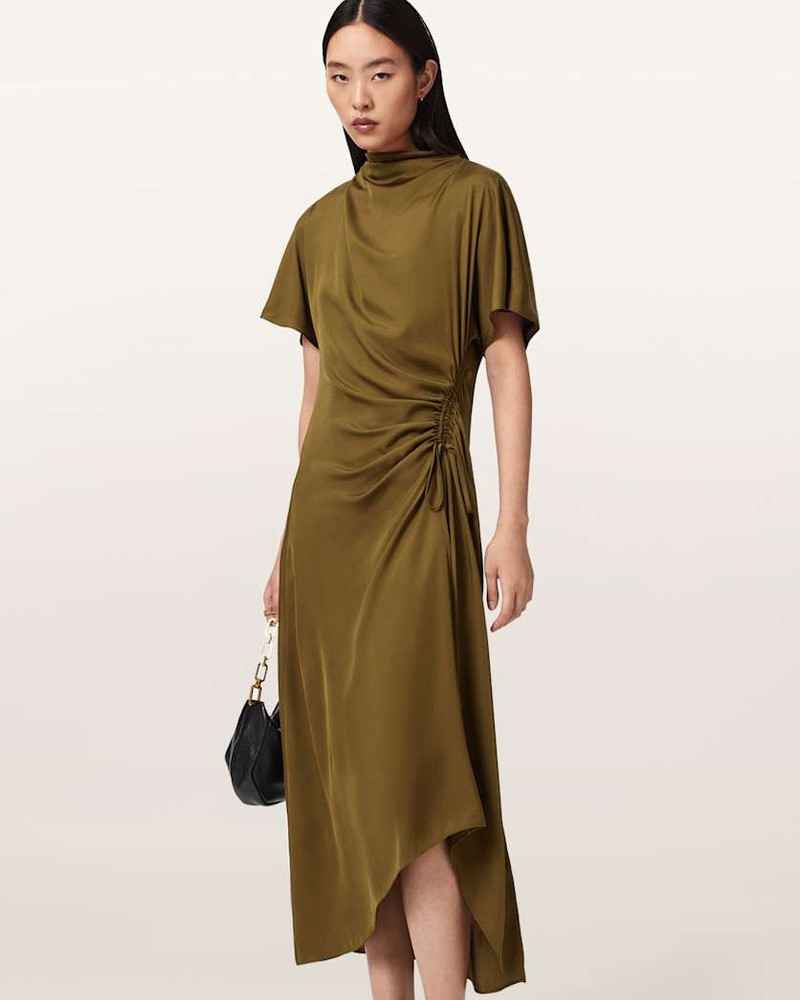ROSIE SILK BLEND MIDI DRESS 3
