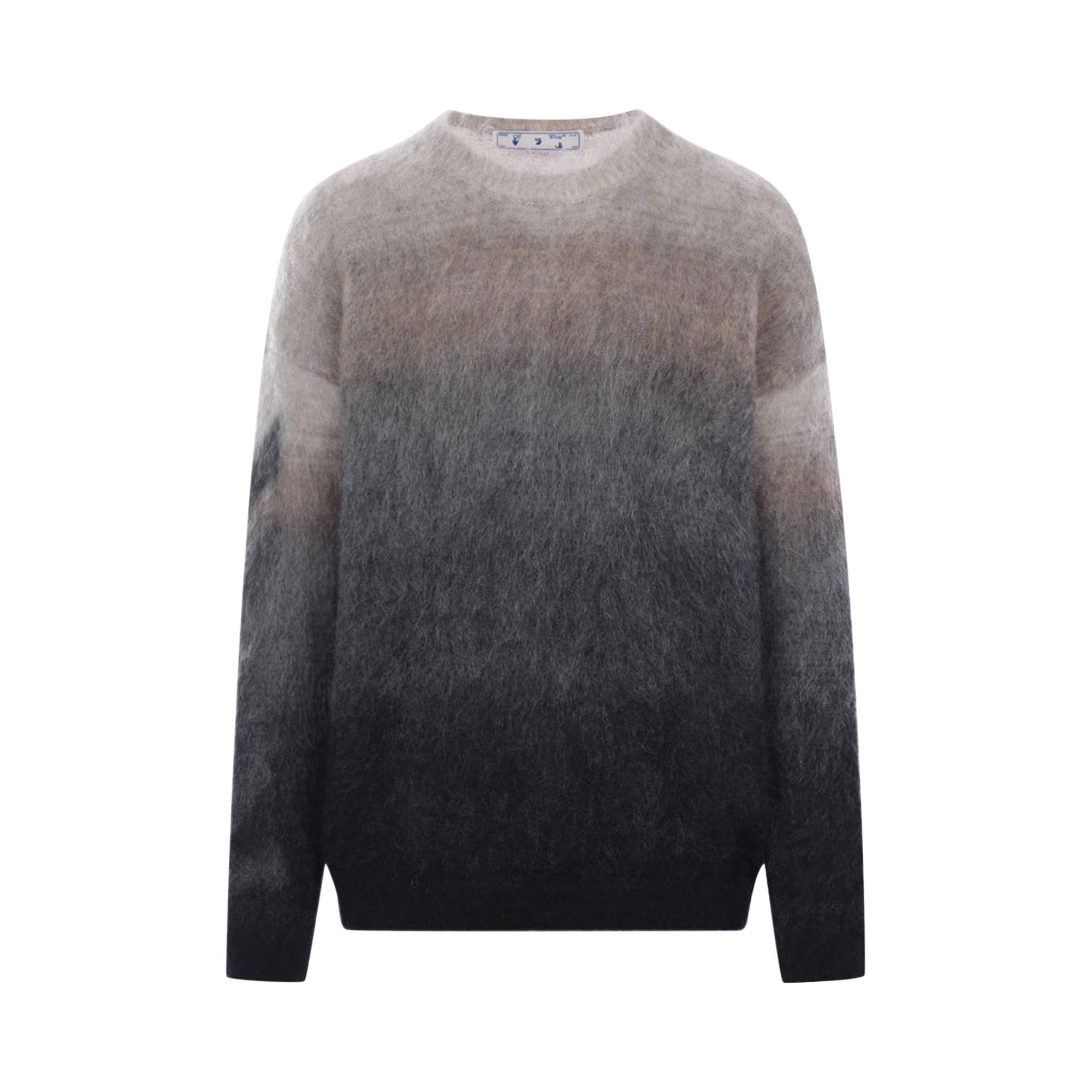 Off-White Diag Brushed Knit Crew 'Dark Sand/Black' - 1