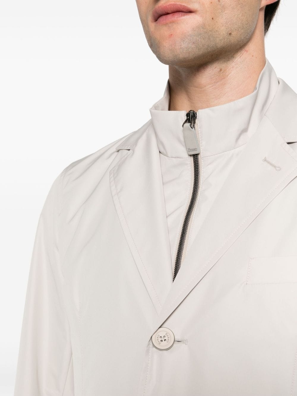 layered-design blazer - 5