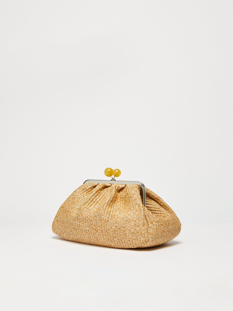 Max Mara FORTUNA Medium Pasticcino Bag in raffia outlook
