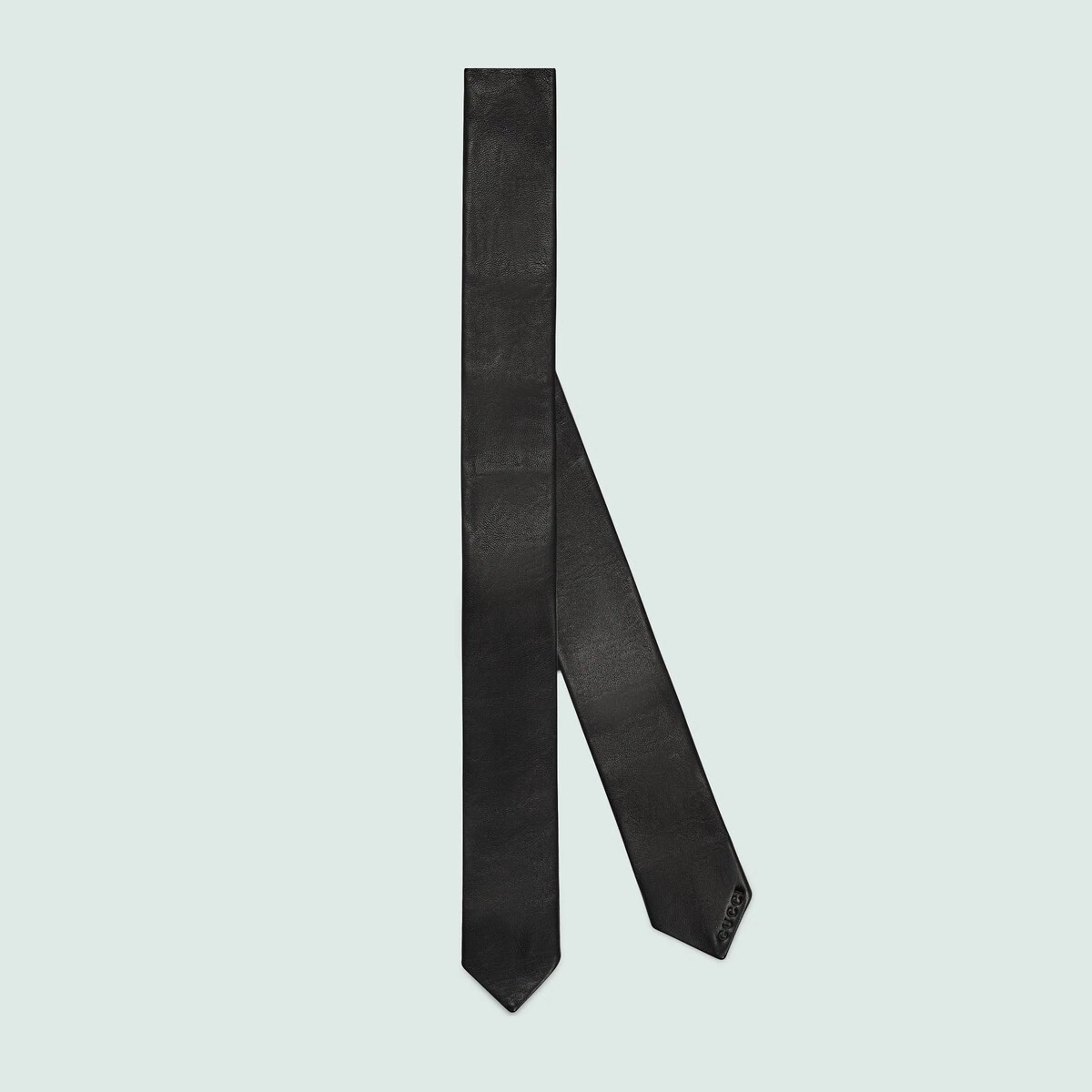 Button-closure leather tie - 1