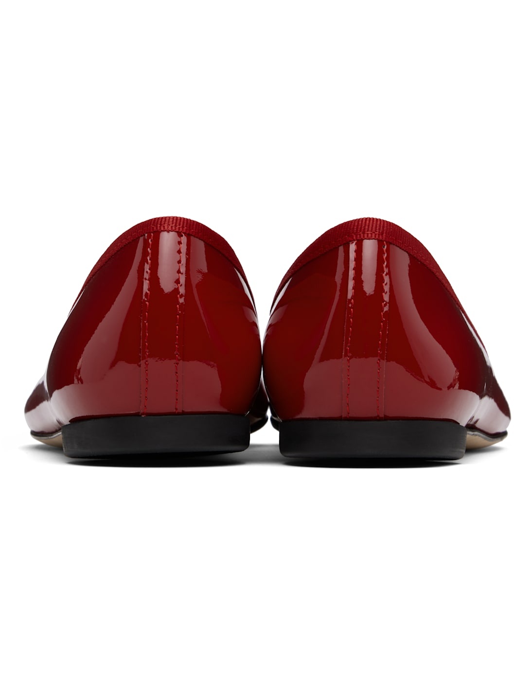 Red Brigitte Pointy Toe Ballerina Flats - 2