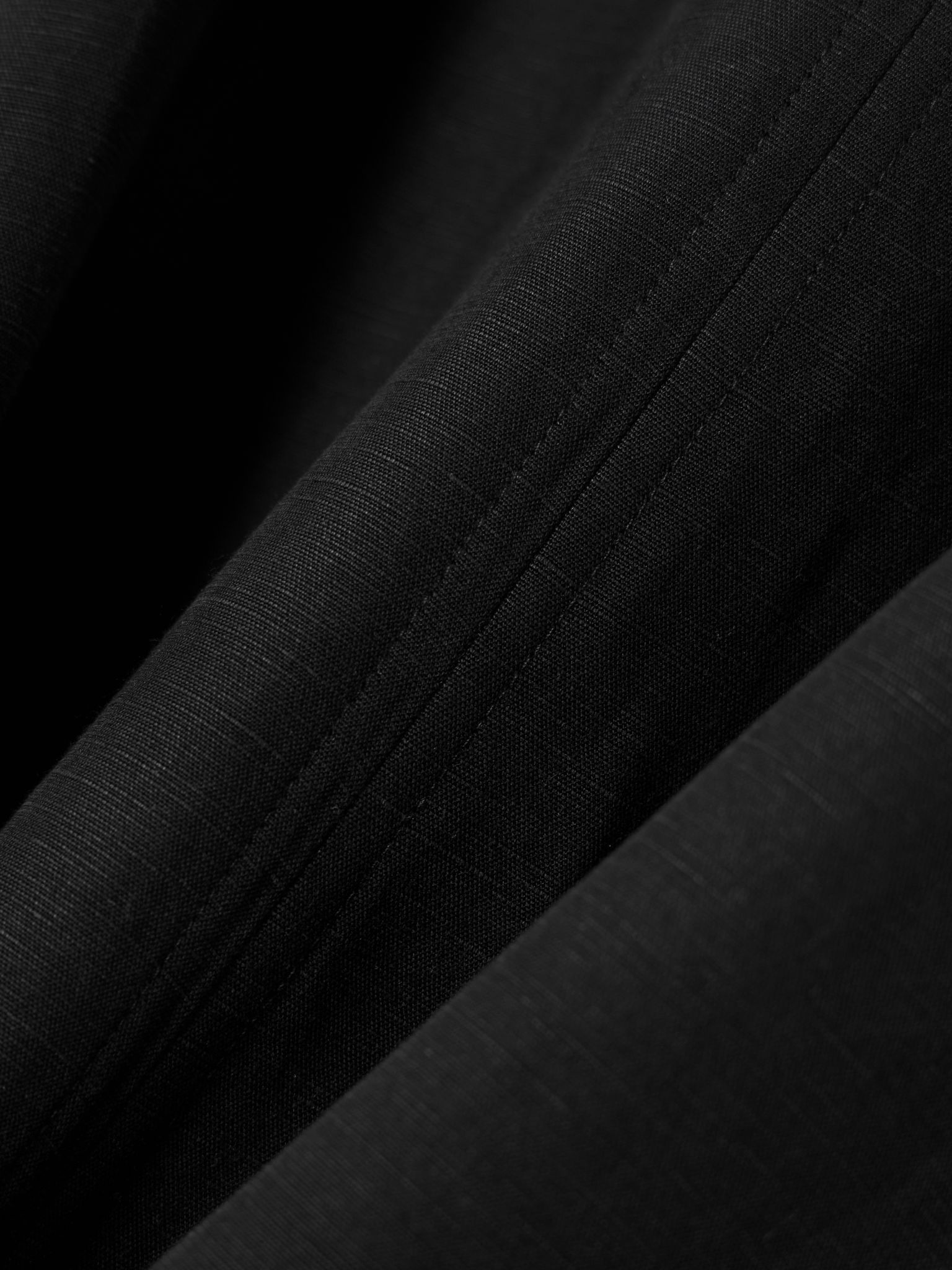 Lyocell and linen-blend midi dress Black - 4