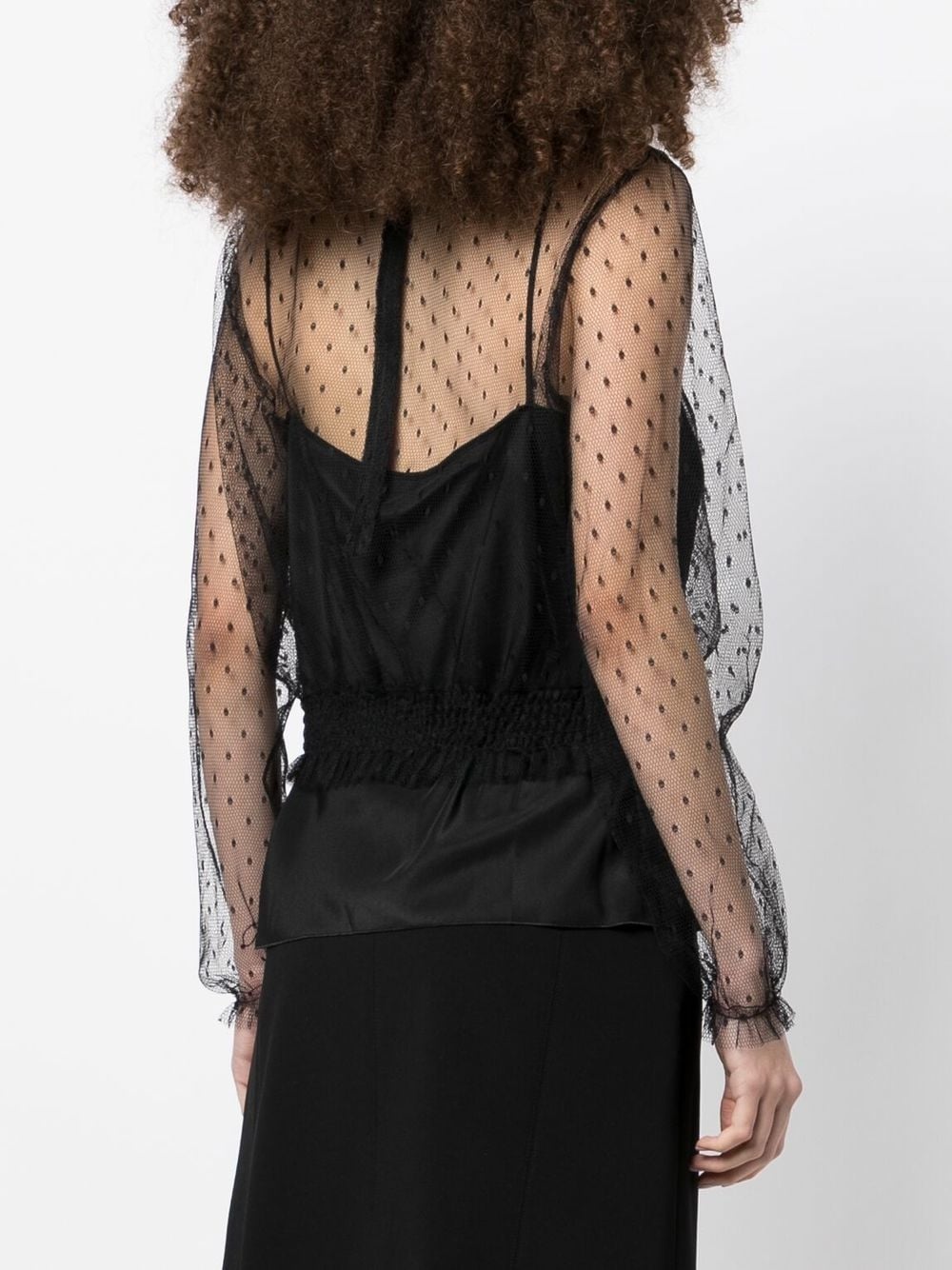 polka dot transparent blouse - 4