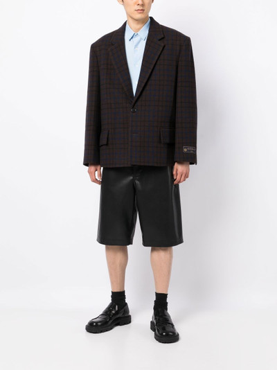 We11done grid-pattern single-breasted blazer outlook