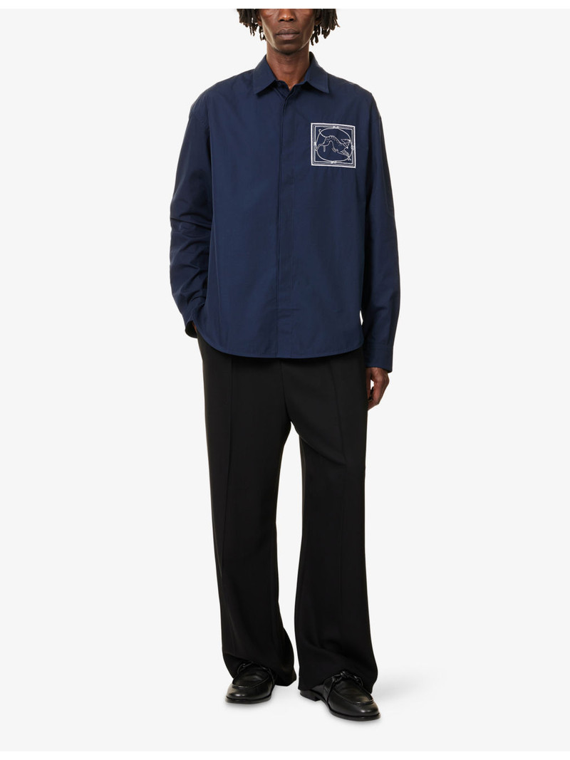 JACQUEMUS La Chemise Simon Graphic-Print Cotton Shirt outlook