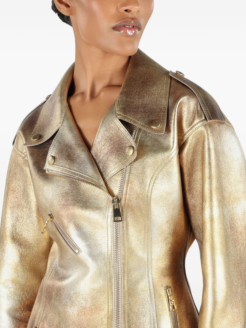leather biker jacket - 5