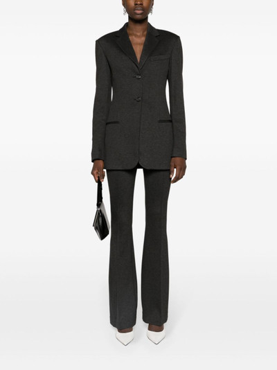 Helmut Lang mÃ©lange-effect mid-rise flared trousers outlook