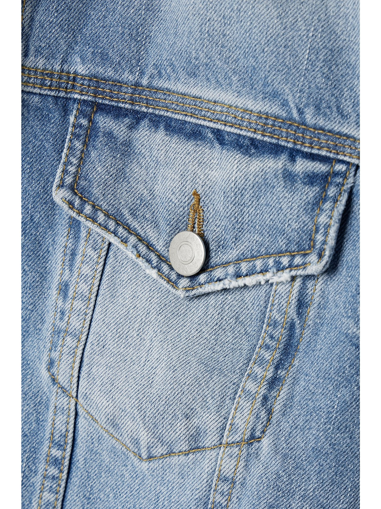 + NET SUSTAIN Iconic chain-embellished denim jacket Blue - 5