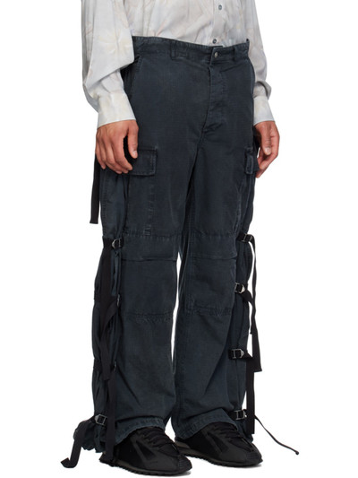 MAGLIANO Black Strap Cargo Pants outlook