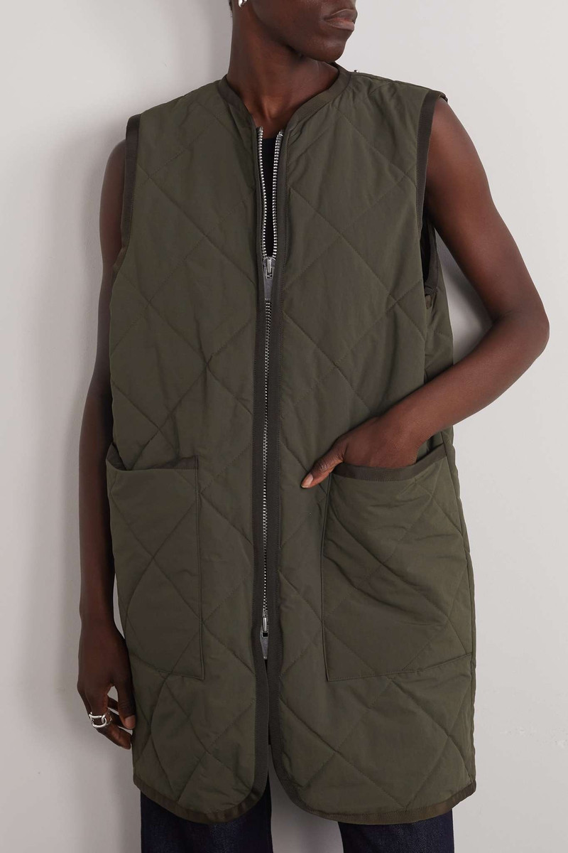 Convertible double-breasted wool-felt and quilted shell coat 6