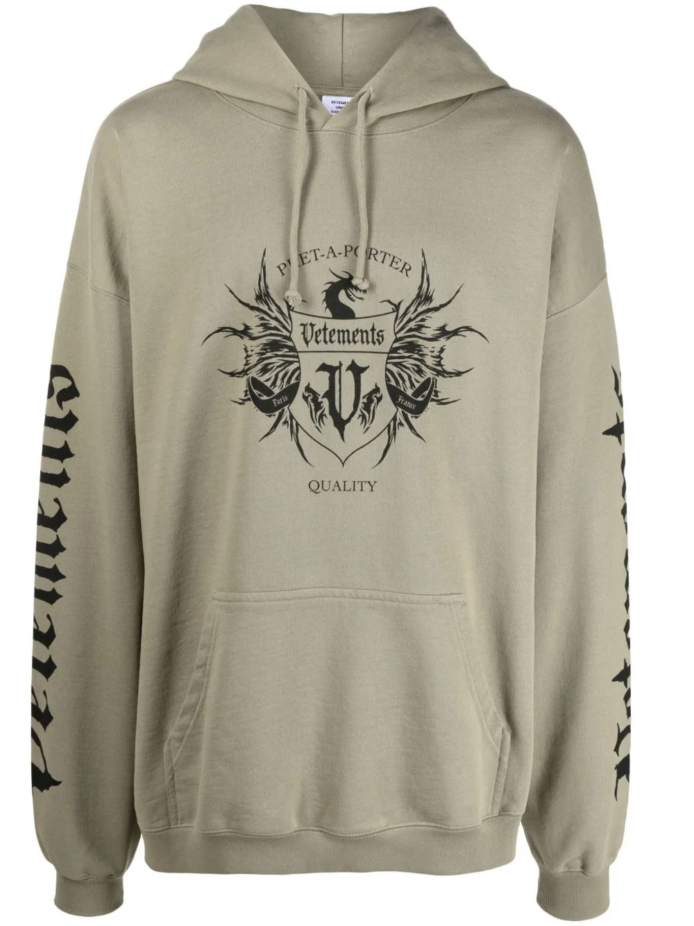 logo drawstring hoodie - 1