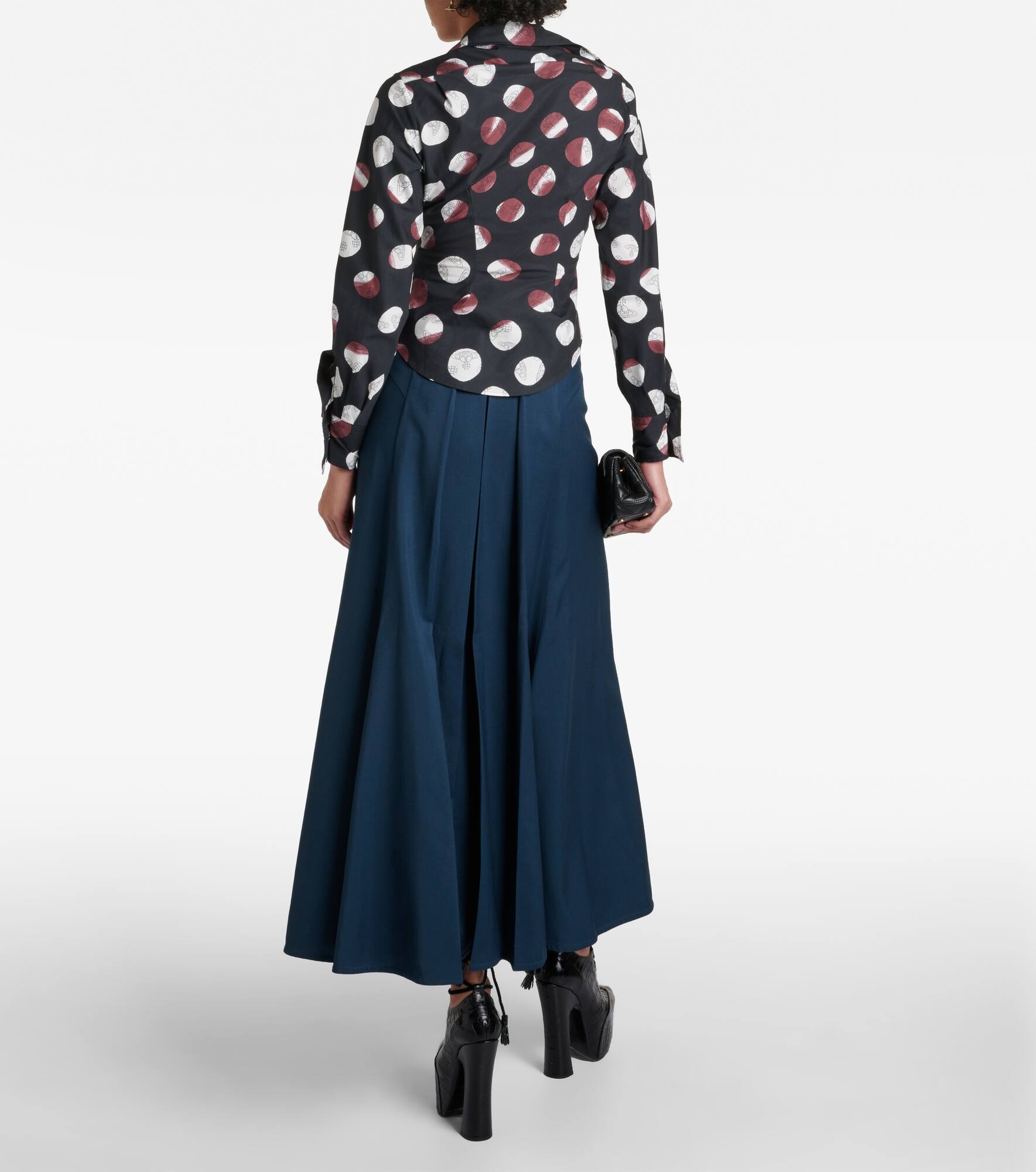 Gathered cotton poplin shirt - 3