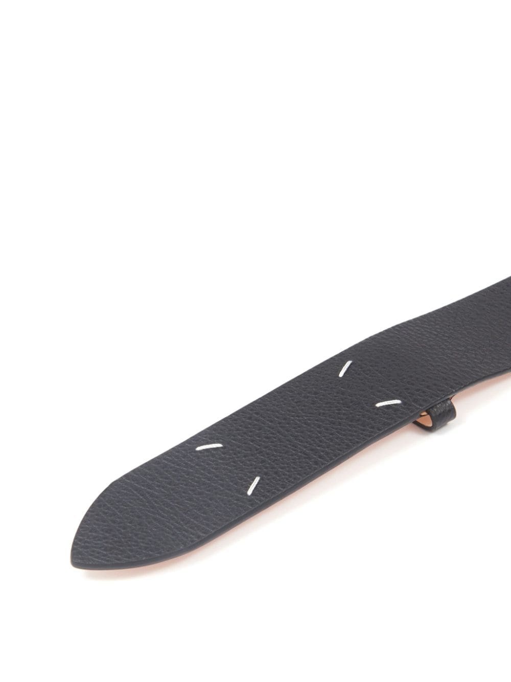 four-stitch grained-leather belt - 3