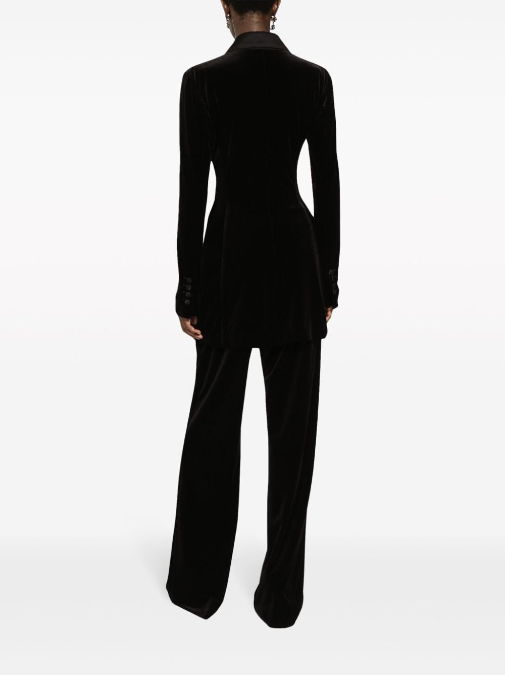 velvet elasticated trousers - 4