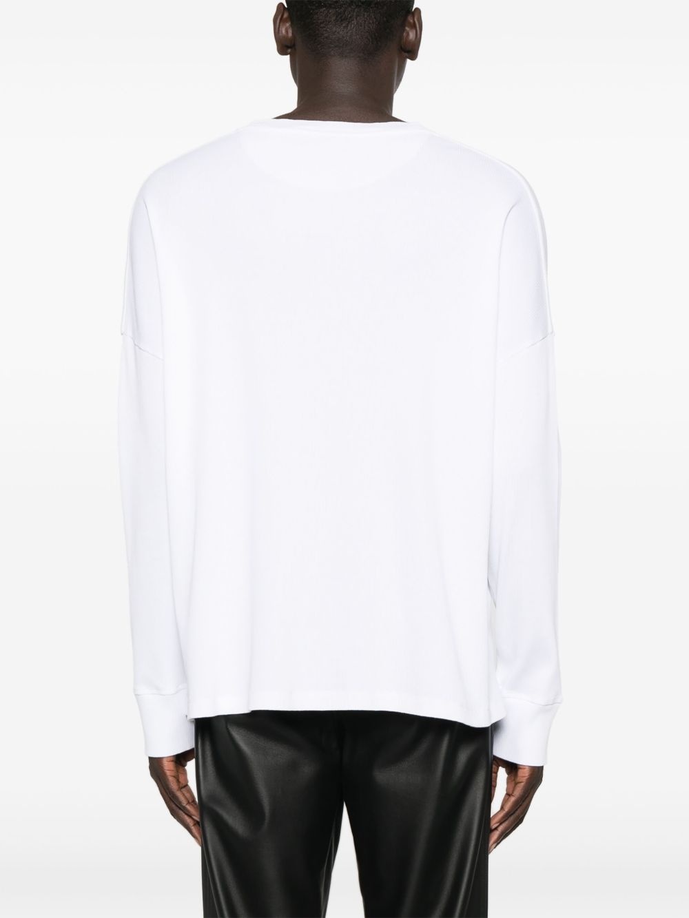 embroidered Anagram-motif T-shirt - 4