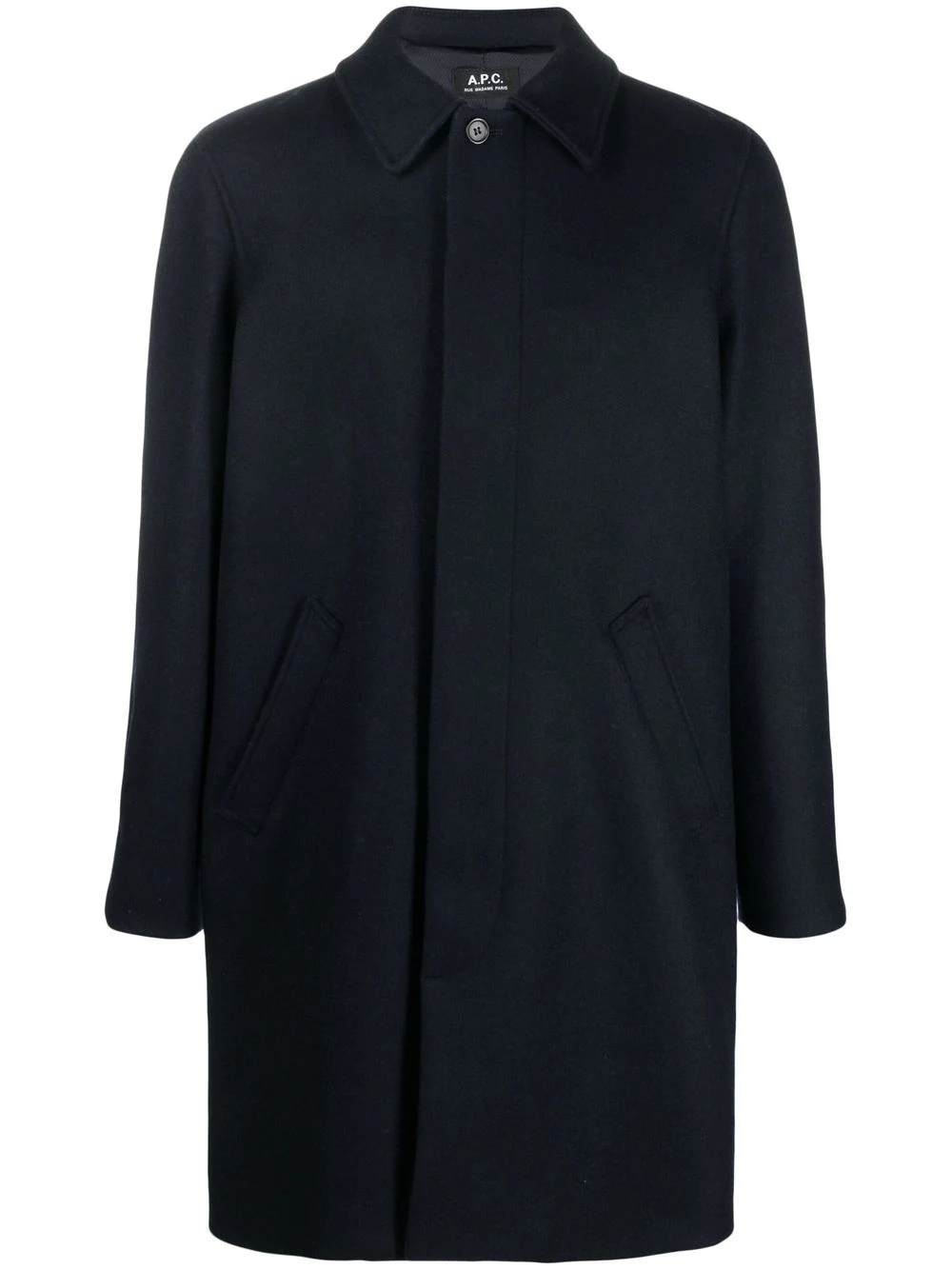 boxy single-breasted coat - 2