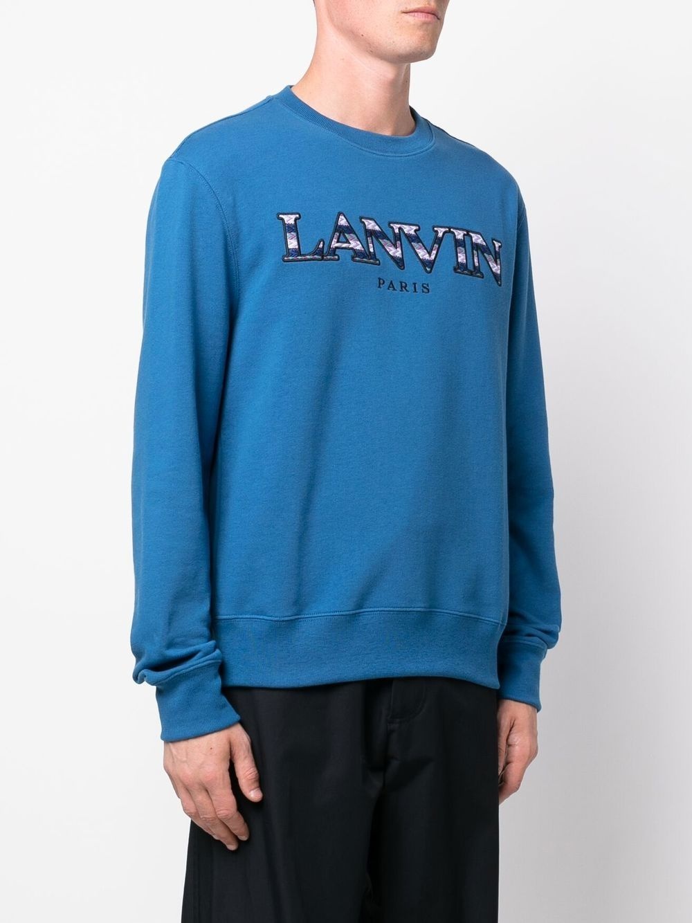 logo-embroidered long-sleeve sweatshirt - 3