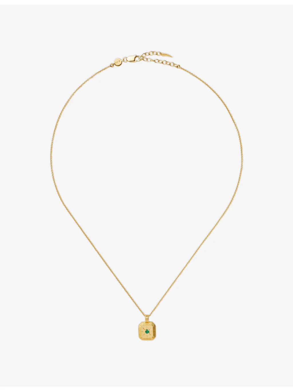 May Birthstone Birthstone 18ct Gold Vermeil Sterling Silver Pendant Necklace - 1
