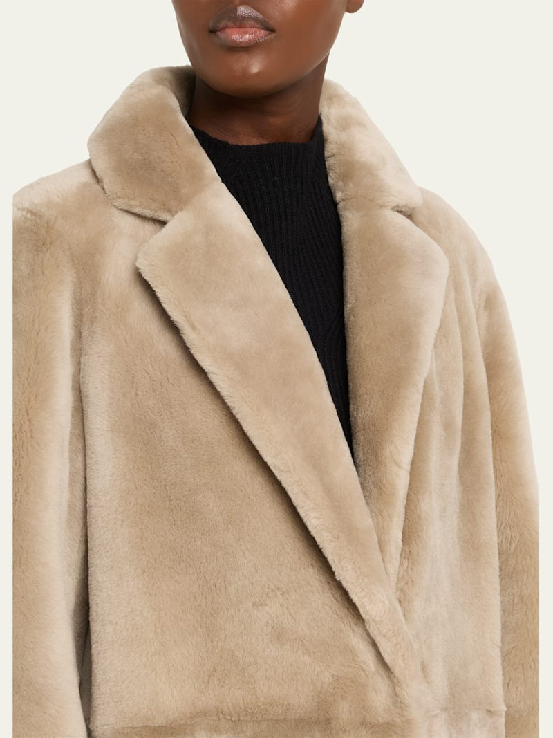 Yves Salomon Ironed Lamb Shearling Coat outlook