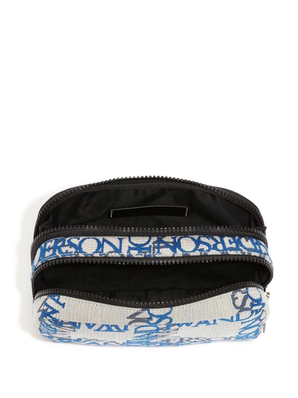 logo-jacquard  canvas zipped pouch - 4