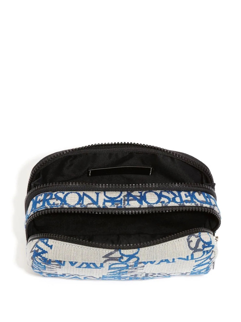 logo-jacquard canvas zipped pouch 4