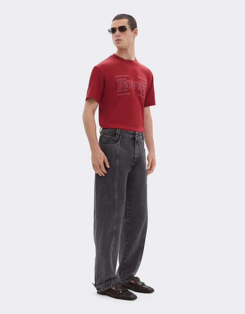 Cotton T-shirt with embroidery 3
