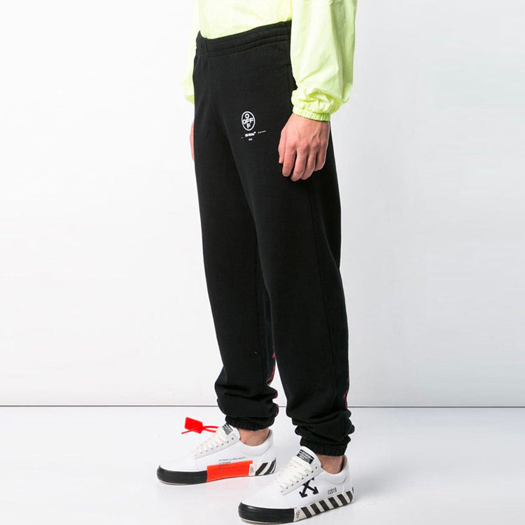 Off-White MENS Black Cotton Tracksuit Bottoms Black OMCH014R190030151028 - 4