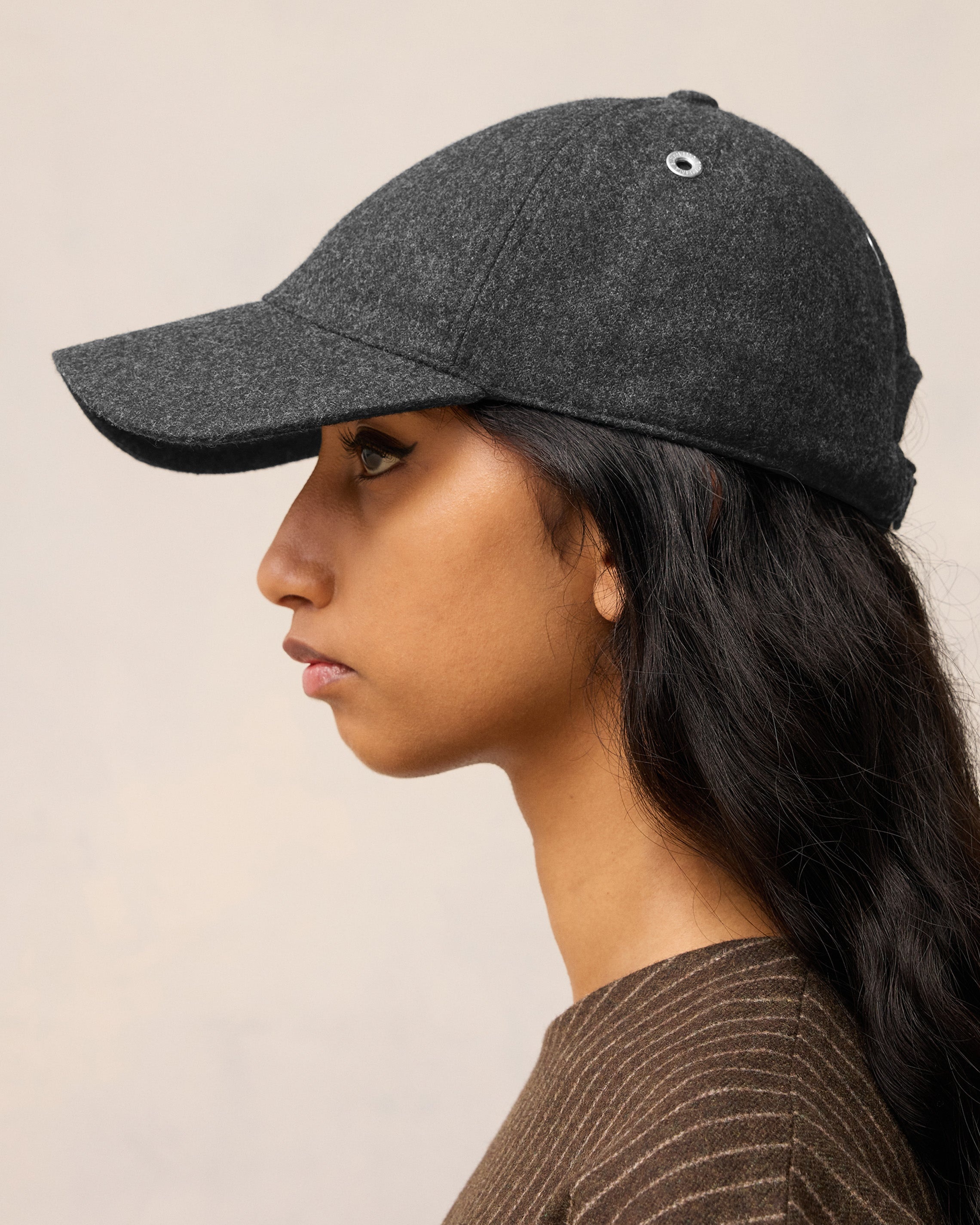 AMI ALEXANDRE MATTIUSSI LEATHER PATCH CAP - 5