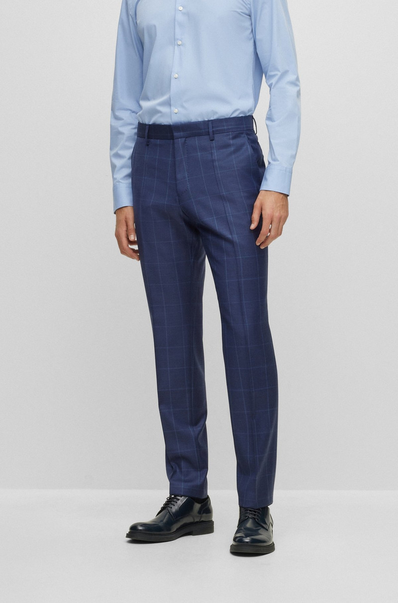 SLIM-FIT TWO-PIECE SUIT IN CHECKED VIRGIN WOOL 7