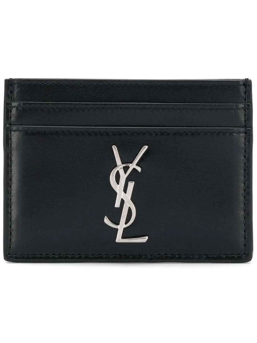 Saint Laurent Smooth Leather Cassandre Card Holder Accessories - 1