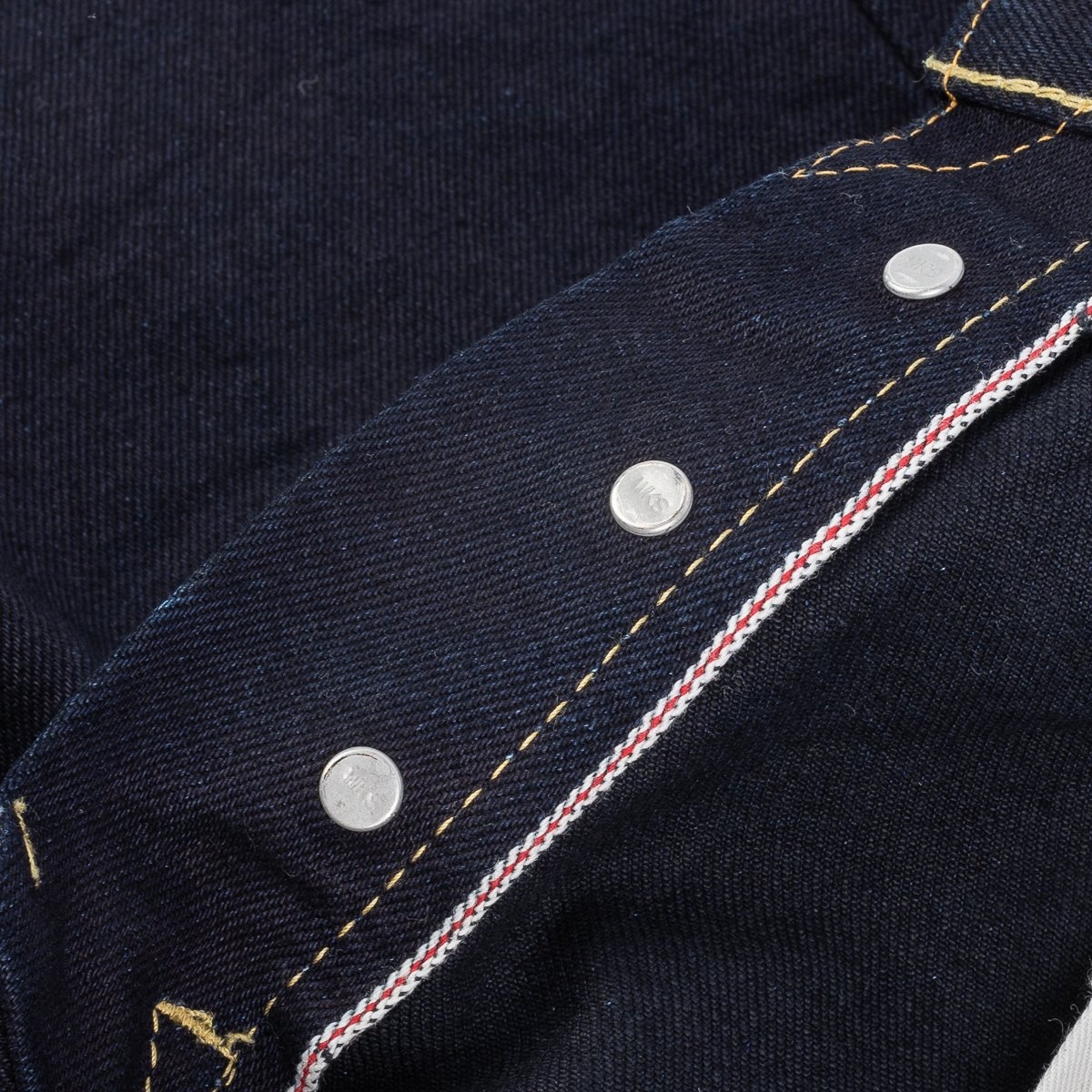 IH-634S-142ib-c 14oz Selvedge Denim Straight Cut Jeans - Indigo/Black - 13