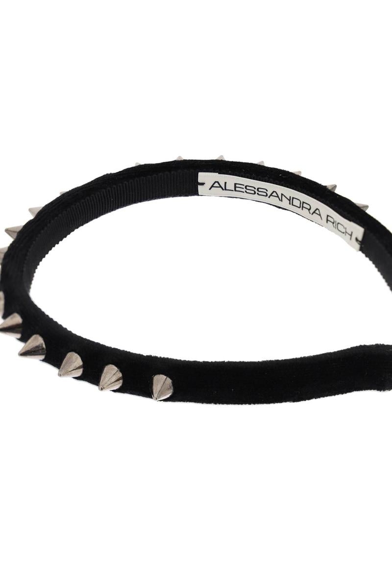 ALESSANDRA RICH VELVET HEADBAND WITH SPIKE - 3