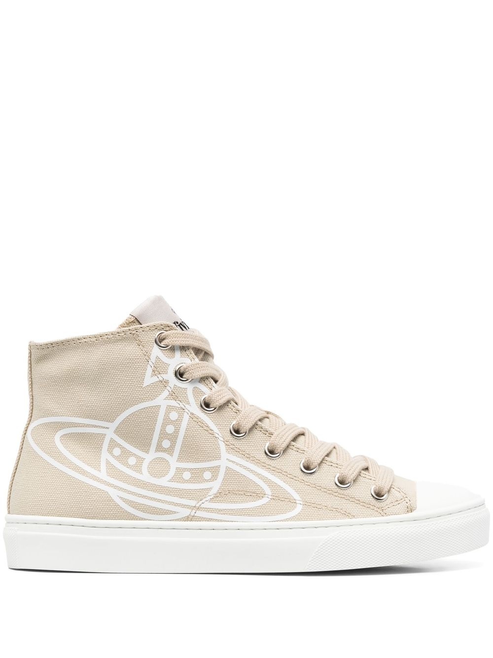 Orb-print high-top sneakers - 1