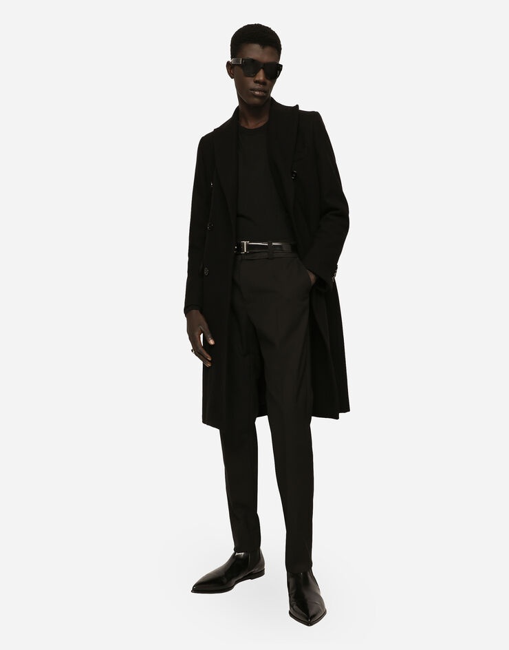 Double-breasted wool coat - 5