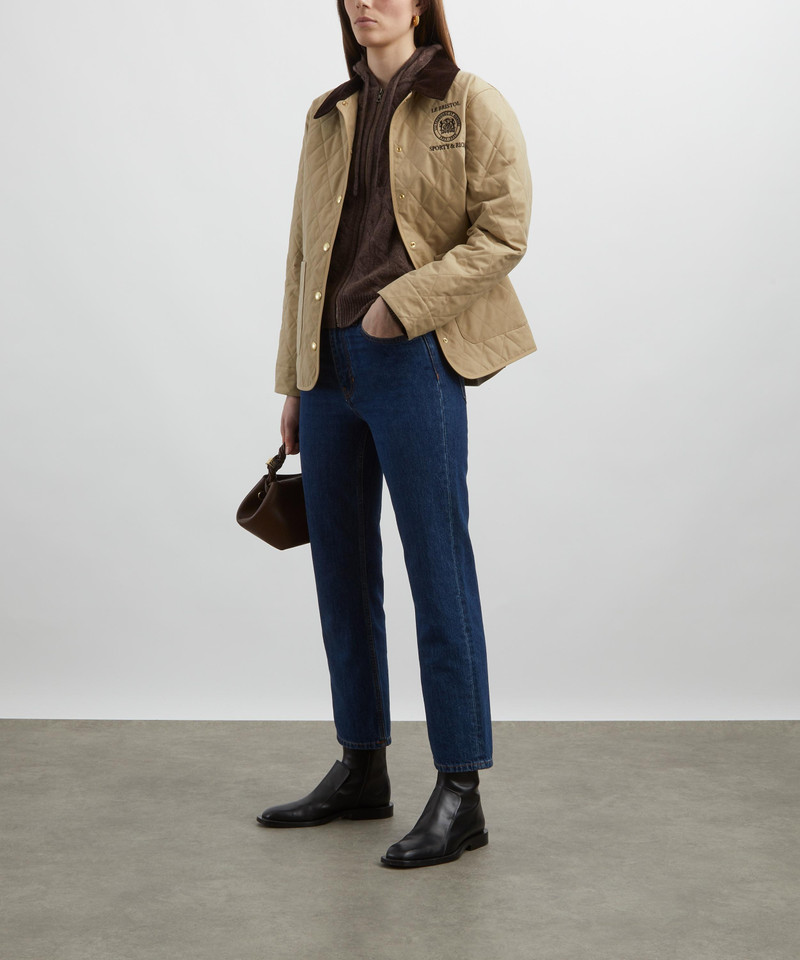 Sporty & Rich Crest Seal 100th Quilted Jacket outlook