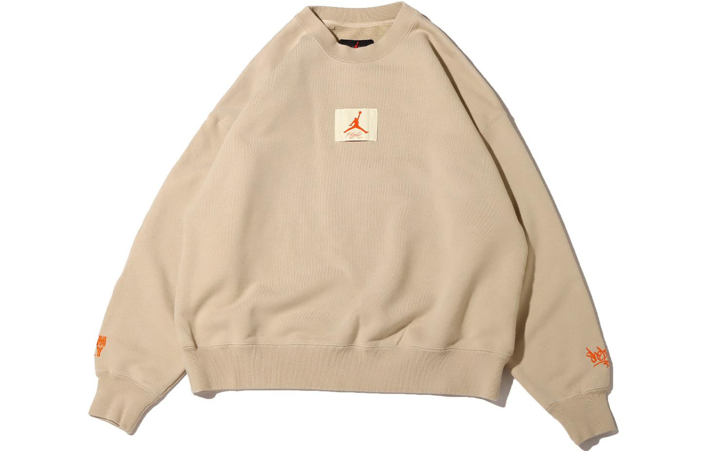 (WMNS) Air Jordan x Shelflife Crew-Neck Sweatshirt 'Tan' DV7014-206 - 2