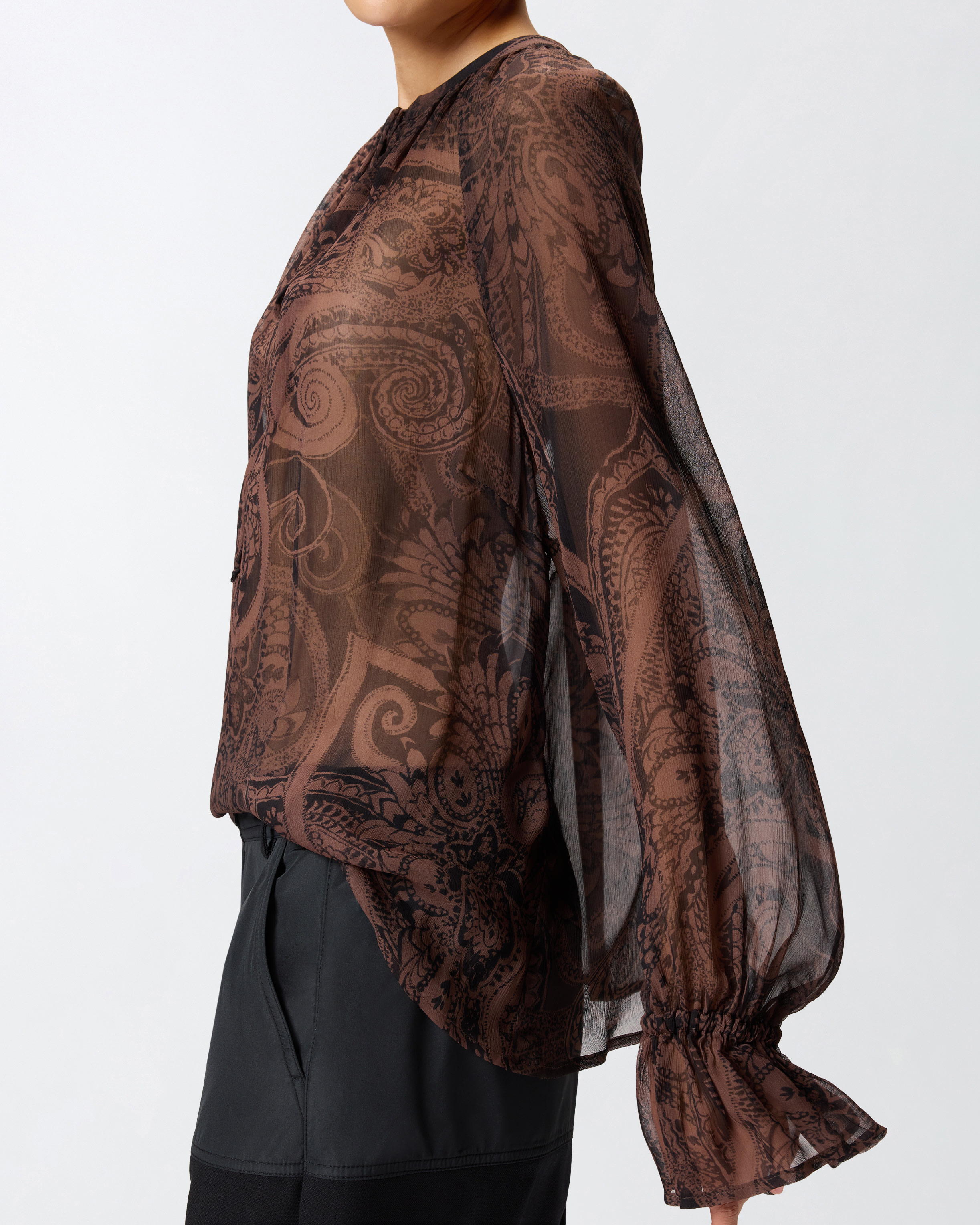 BLOUSE WITH CASHMERE PRINT - 5