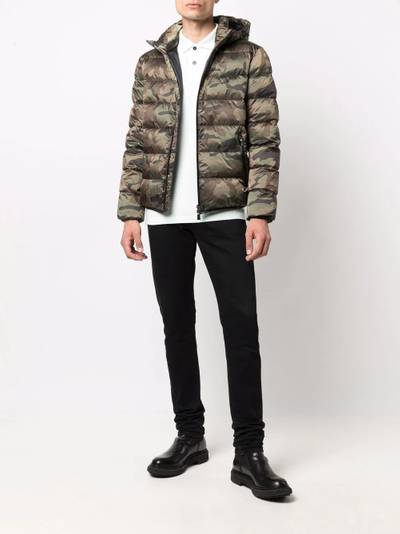 Herno camouflage-print hooded padded jacket outlook