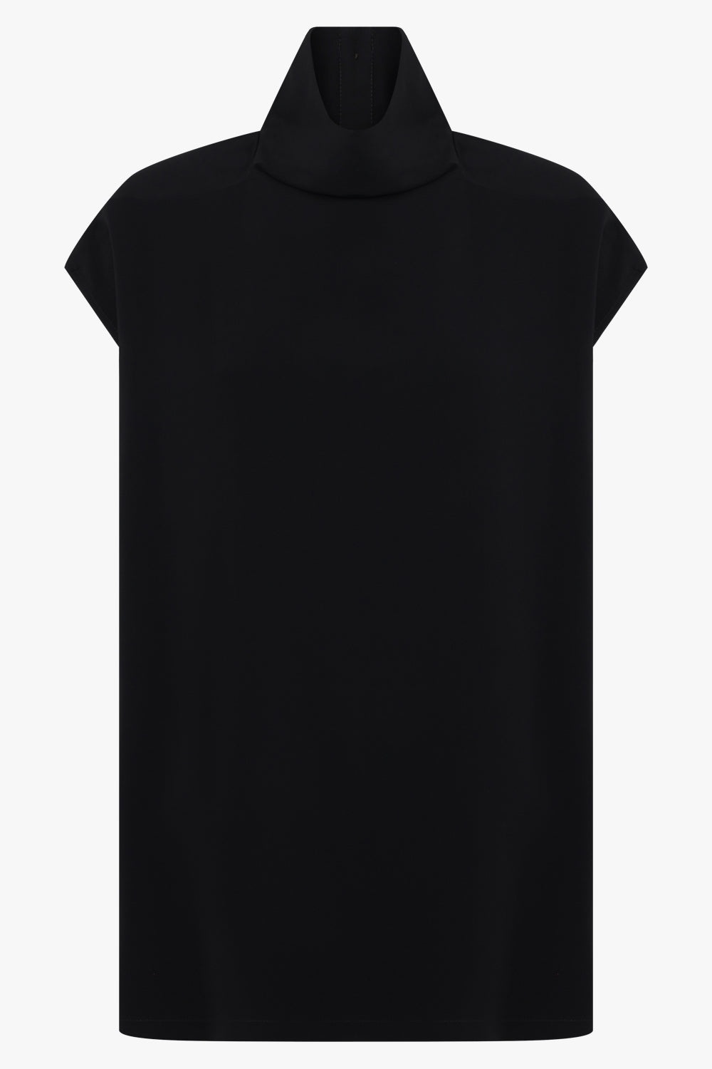 HIGH NECK S/S EDFU T TOP | BLACK - 1