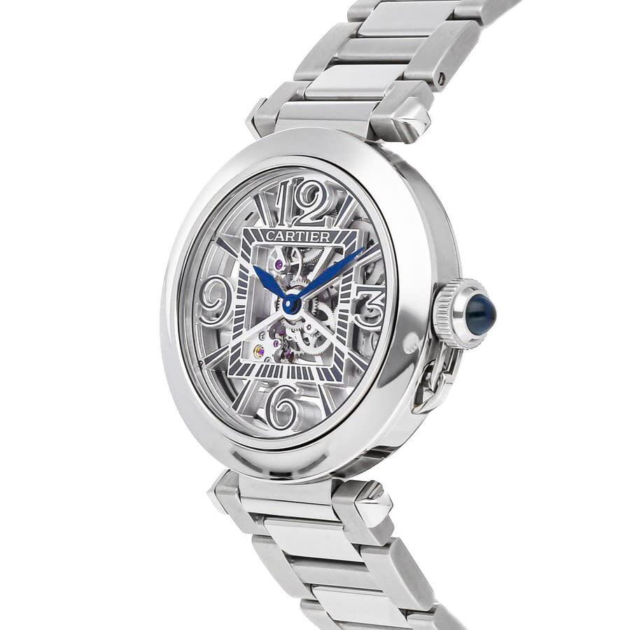 Pre-owned Cartier Pasha Transparent Dial Men's Watch WHPA0007 - 2