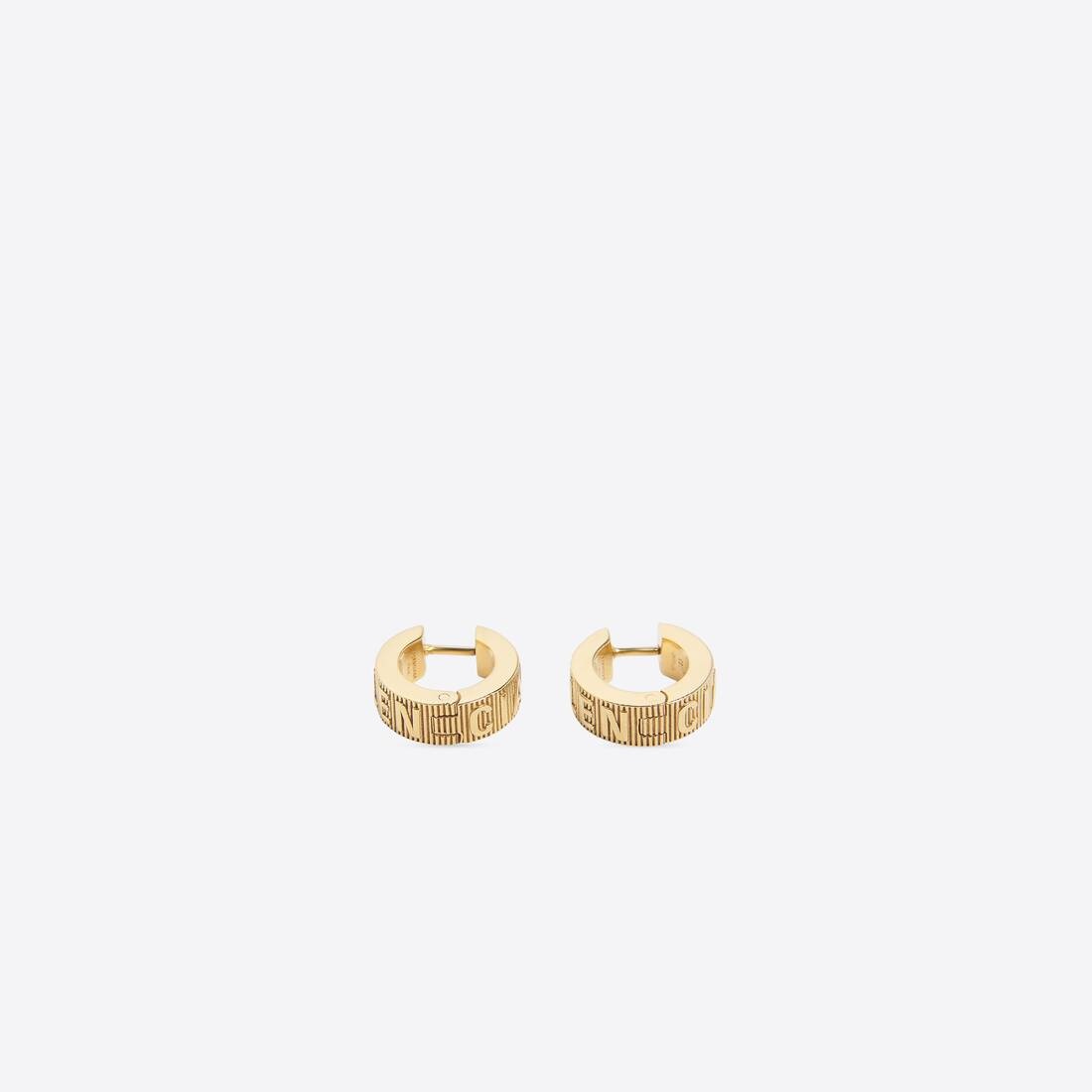 Women's Logo Hoop Earrings in Gold - 2