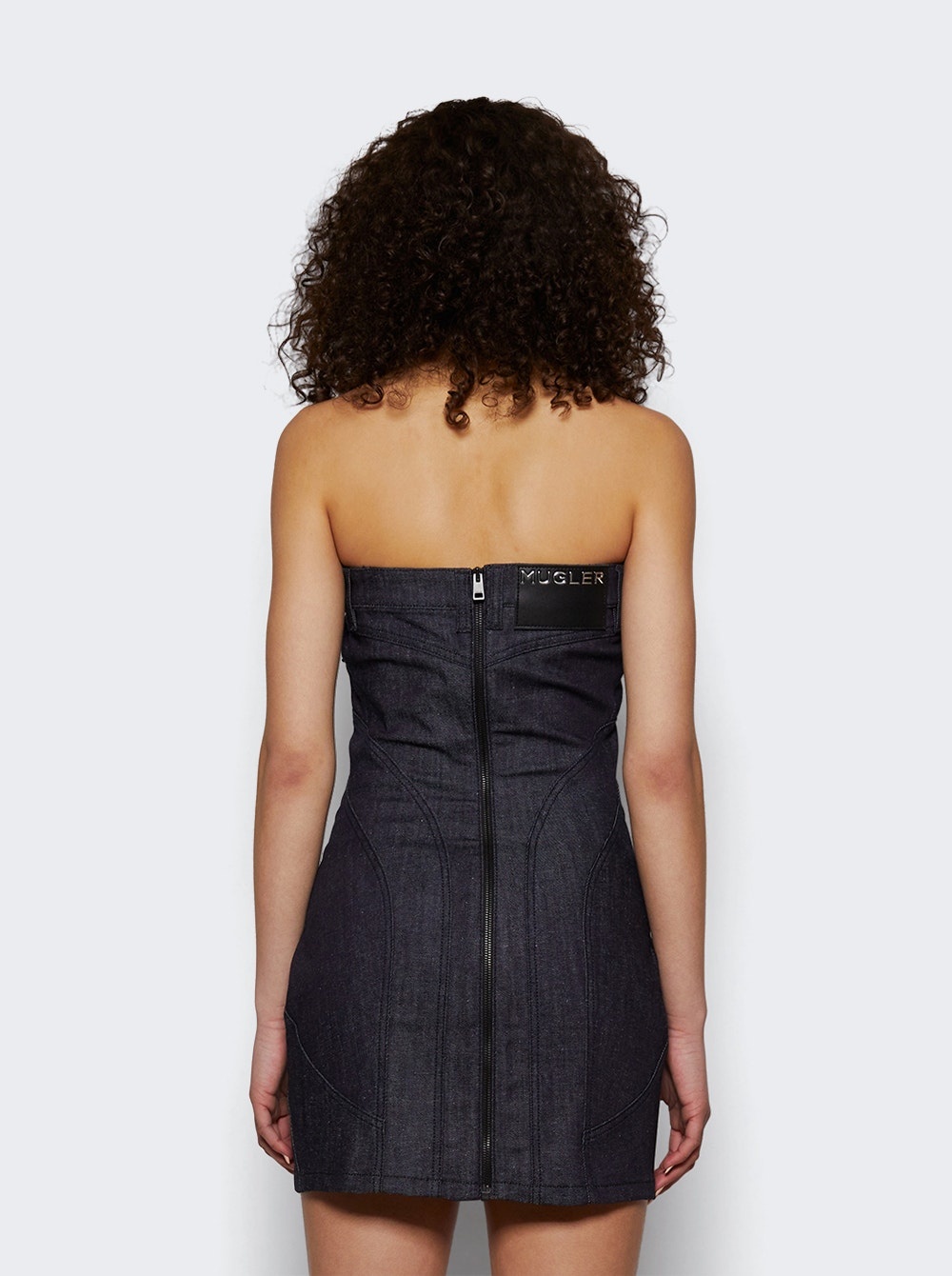Spiral Bustier Dress Raw Blue - 4