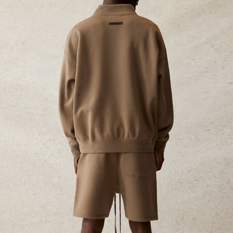 Fear of God Essentials SS21 Pull-Over Mockneck Taupe FOG-SS21-553 - 5
