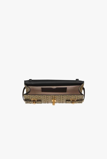 Bicolor gold and black leather B-Buzz clutch bag - 5