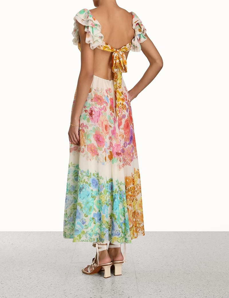 RAIE FRILL SHOULDER MIDI DRESS 4
