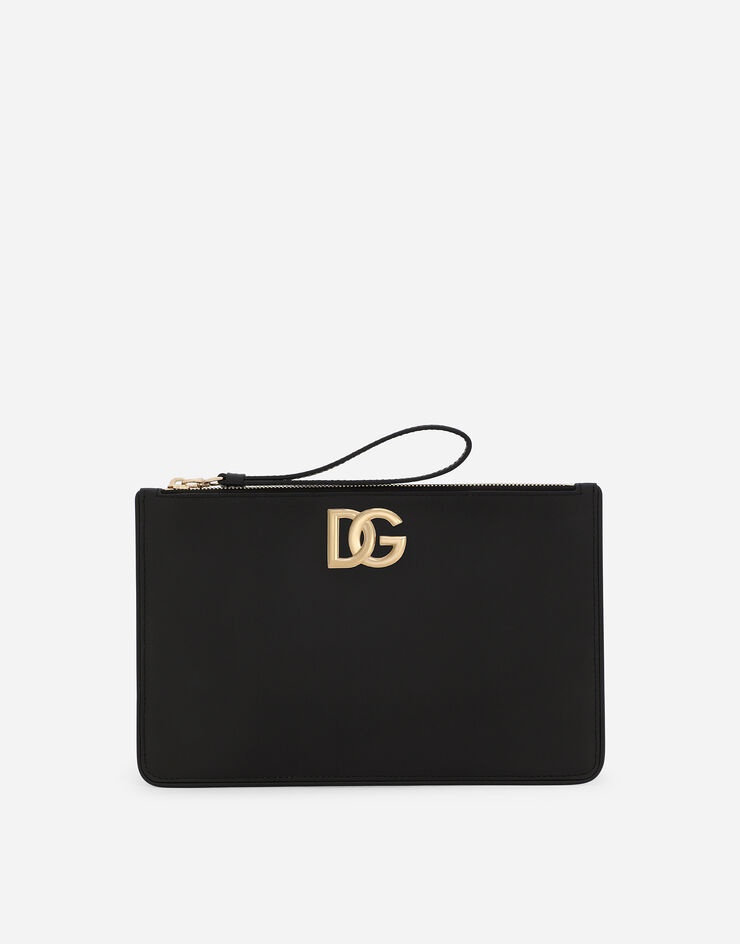 Calfskin clutch with DG logo - 1